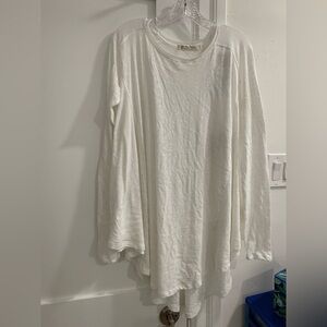 ⭐️SALE⭐️We The Free white oversized sheer long sleeve top